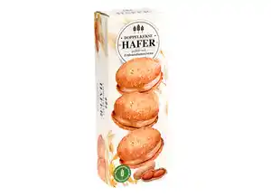 Hafer-Doppelkekse mit Erdnussbuttercreme
