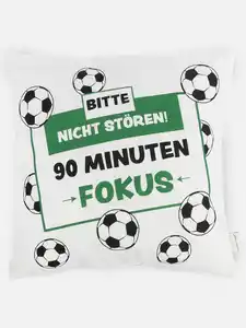 Dekokissen für Fußballfans 45x45cm Weiß