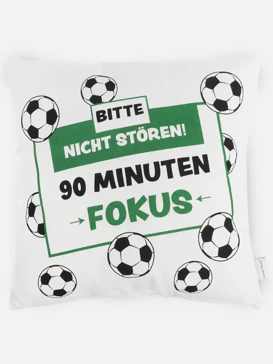 Bild 1 von Dekokissen für Fußballfans 45x45cm Weiß
