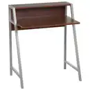 Bild 1 von Mid.you Schreibtisch, Walnuss, Silber, Metall, Holzwerkstoff, rechteckig, eckig, 89x51x78 cm, Arbeitszimmer, Schreibtische, Bürotische