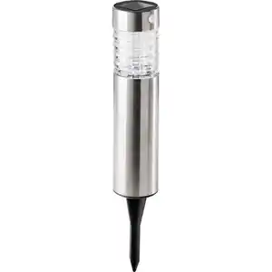 Grundig Solar-LED-Gartenleuchte Bewegungsmelder, silber