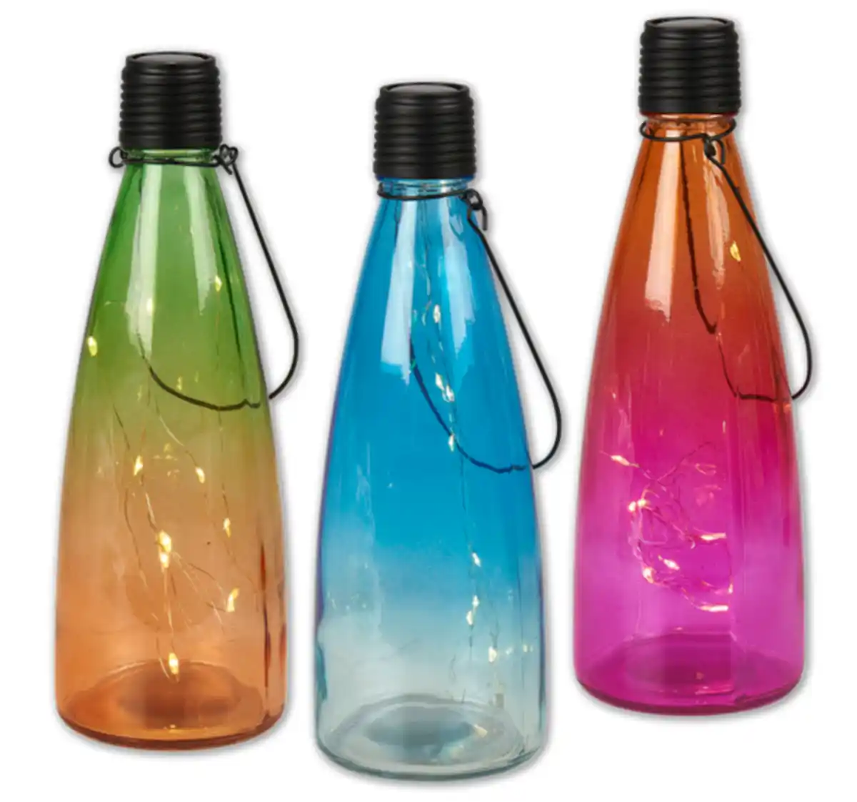 Bild 1 von HOME IDEAS Seasons Bunte Solarglasflasche*
