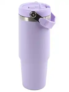 Thermobecher inkl. Flip-Strohhalm 900ml Lila