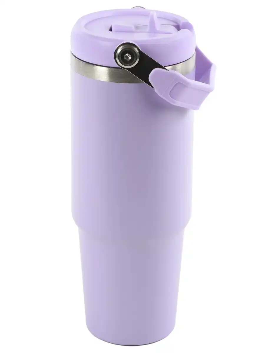 Bild 1 von Thermobecher inkl. Flip-Strohhalm 900ml Lila
