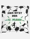 Bild 1 von Dekokissen für Fußballfans 45x45cm Weiß