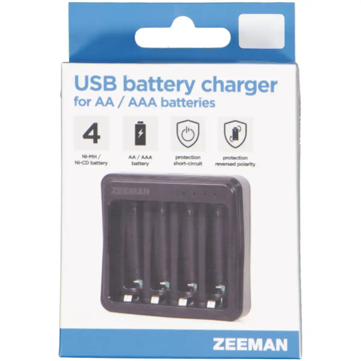 Bild 1 von USB Batterieladegerät - Schwarz, Schwarz, One size