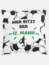 Bild 2 von Dekokissen für Fußballfans 45x45cm Weiß