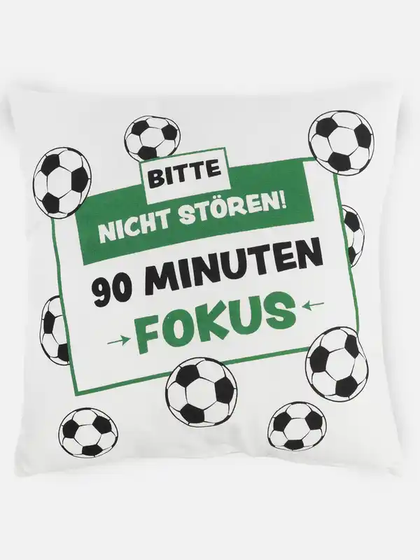 Bild 2 von Dekokissen für Fußballfans 45x45cm Weiß