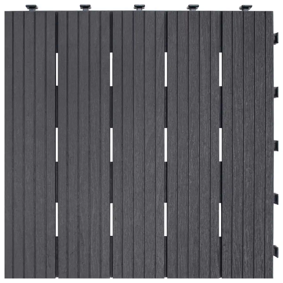 Bild 1 von Terrassenfliese Steel Grey 30X30Cm 6-Er Set, Dunkelgrau, Kunststoff, 31.5x9x31.5 cm, Gartenzubehör, Terrassen- & Balkonböden, Terrassenfliesen