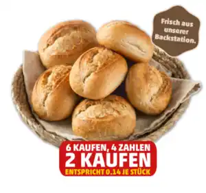 BÄCKERKRÖNUNG Das knusprig-frische Weizenbrötchen