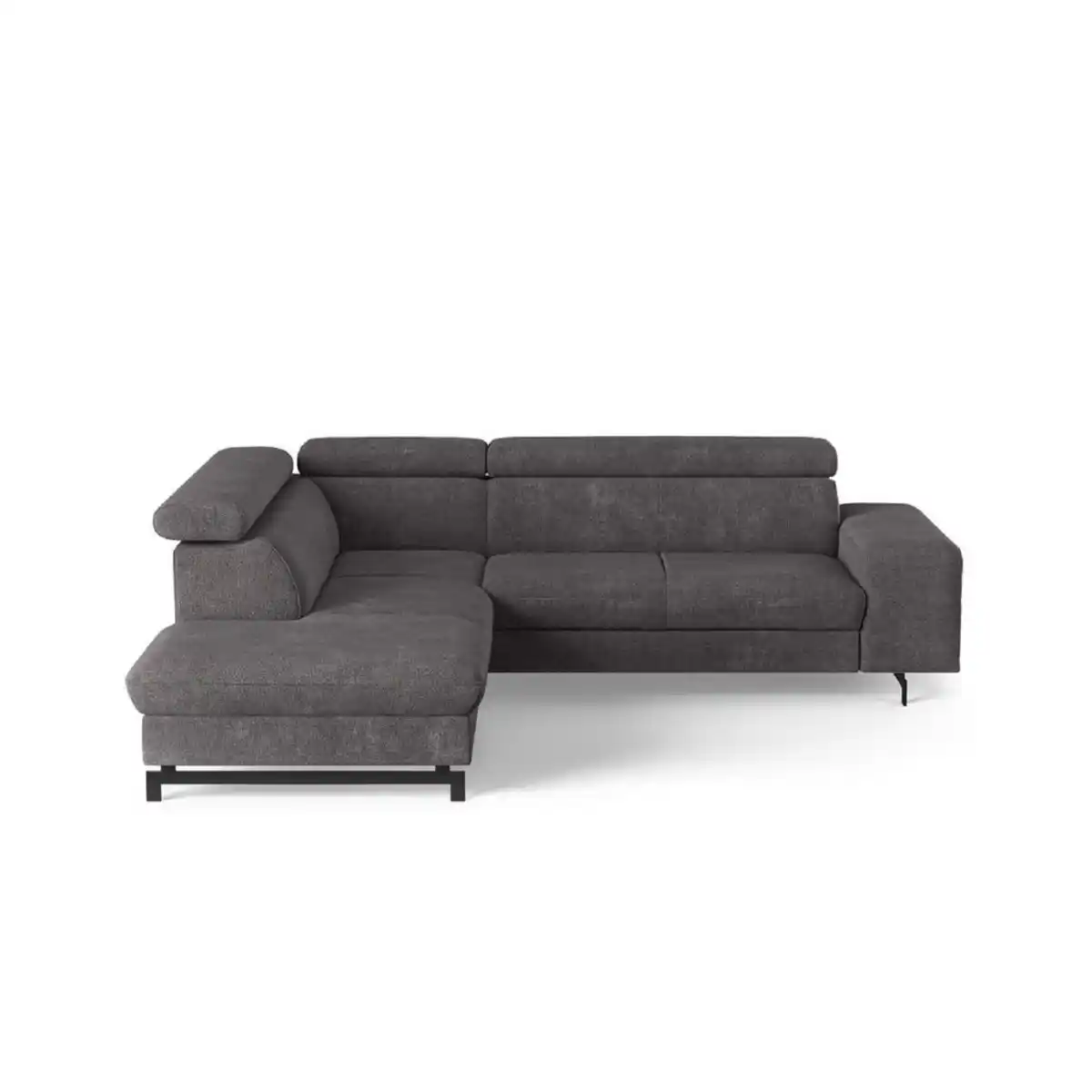 Bild 1 von Cotta Ecksofa, Graphit, Kunststoff, Echtholz,Buche, 4-Sitzer, Ottomane links,L-Form, 262x215 cm, Wohnzimmer, Sofas & Couches, Wohnlandschaften, Ecksofas