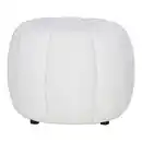 Bild 1 von Pouf Paisley, Weiß, Textil, Uni, Füllung: Polyurethan (Pur), 48x38x48 cm, Wohnzimmer, Hocker, Poufs