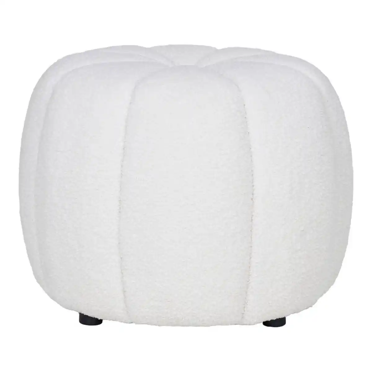 Bild 1 von Pouf Paisley, Weiß, Textil, Uni, Füllung: Polyurethan (Pur), 48x38x48 cm, Wohnzimmer, Hocker, Poufs