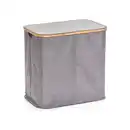 Bild 1 von Zeller Present Wäschesammler, Grau, Holz, Textil, Bambus, 85 L, 54x51x34 cm, faltbar, Ordnen & Aufbewahren, Wäschekörbe & Tonnen
