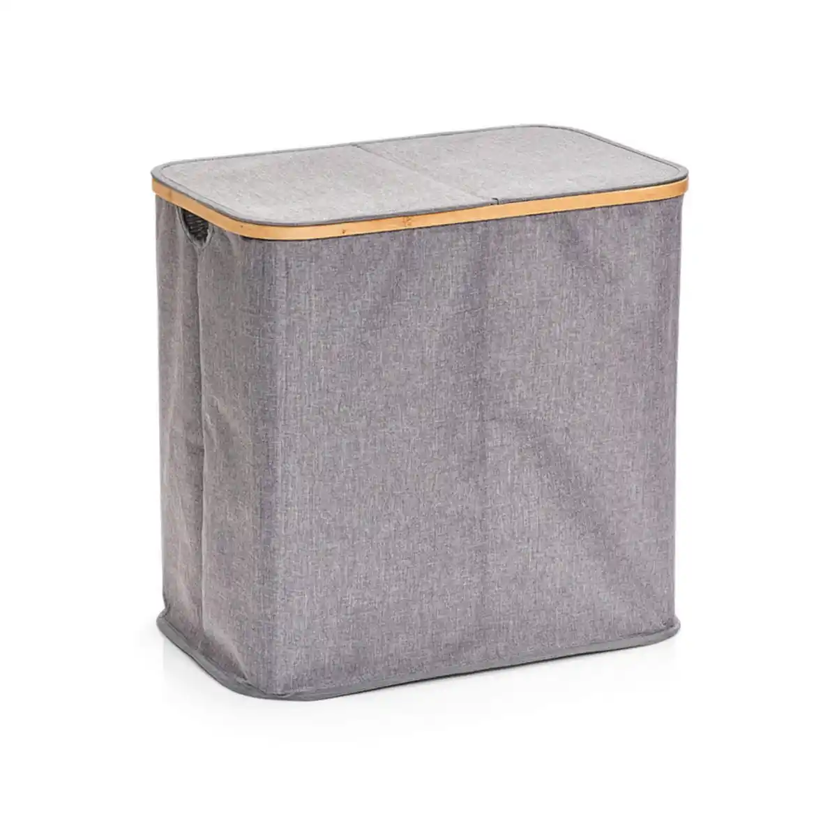 Bild 1 von Zeller Present Wäschesammler, Grau, Holz, Textil, Bambus, 85 L, 54x51x34 cm, faltbar, Ordnen & Aufbewahren, Wäschekörbe & Tonnen