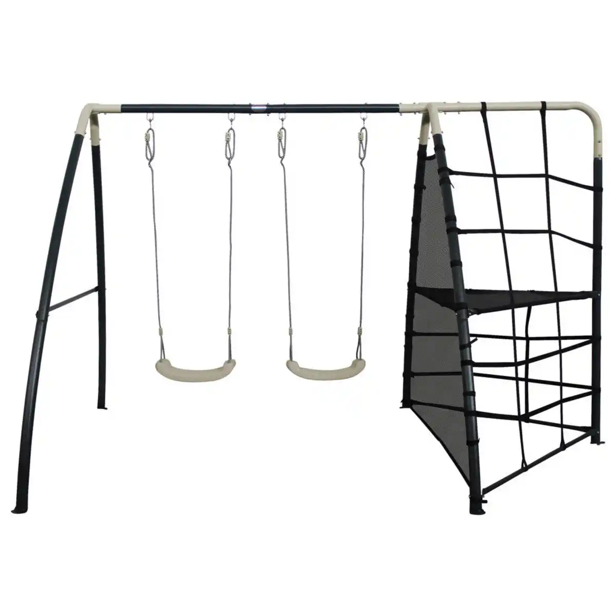 Bild 1 von Schaukel, Anthrazit, Creme, Metall, 191x190x287 cm, EN 71, höhenverstellbar, Outdoor Spielzeug, Schaukeln
