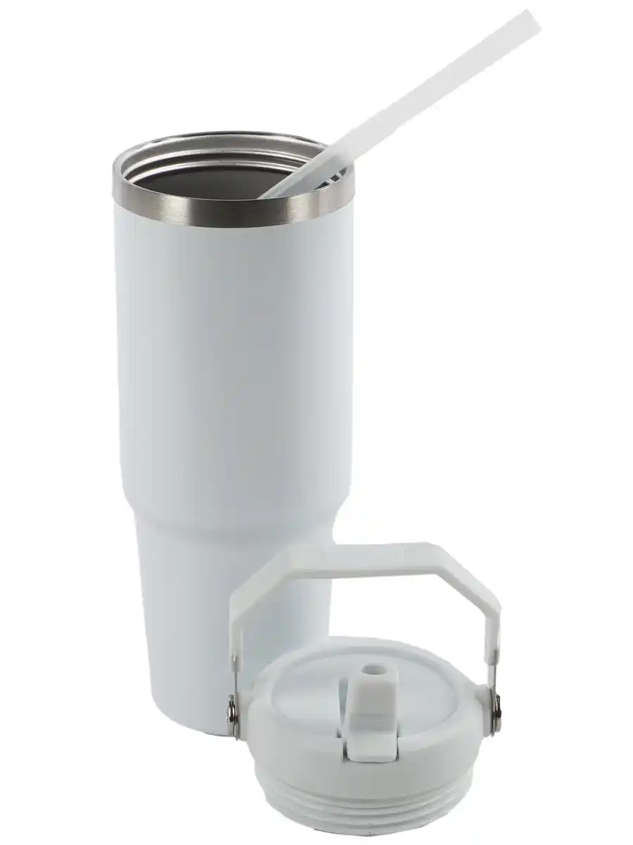Bild 2 von Thermobecher, Edelstahl, 900ml Weiß