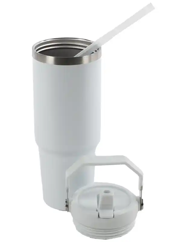 Bild 2 von Thermobecher, Edelstahl, 900ml Weiß