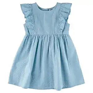 LILY & DAN Kinder Kleid, Blau, Gr. 98/104
