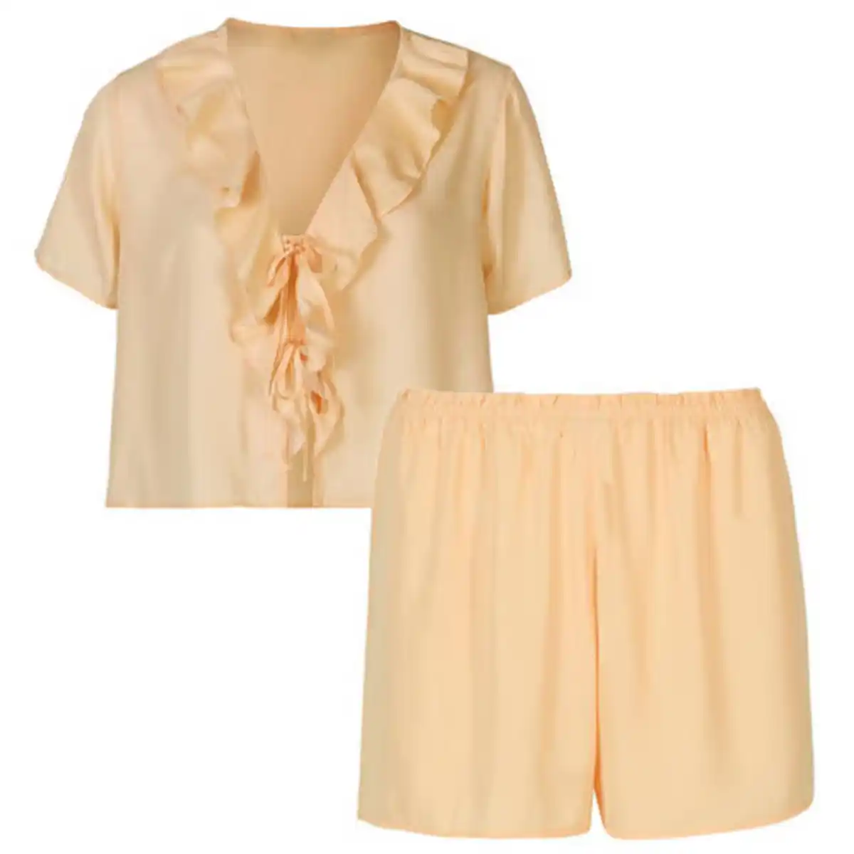 Bild 1 von SYLVIE MEIS Damen Pyjama, Creme, XS 34