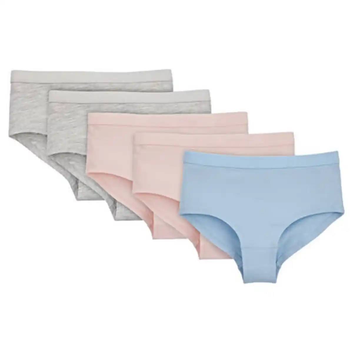 Bild 1 von L&D Kinder Unterwäsche, Mädchen 5er Pack, Pink/Blau/Grau, Gr. 122/128