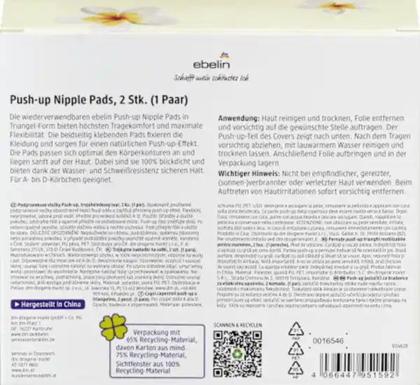 Bild 2 von ebelin Push-up Nipple Polster Touch of Summer (1 Paar)
