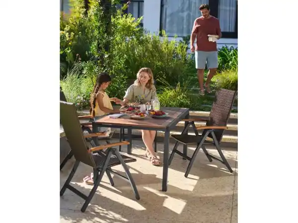 Bild 2 von LIVARNO® Geflecht-Set »Valencia«, 5-teilig - Standardtisch & 4 Klappsessel