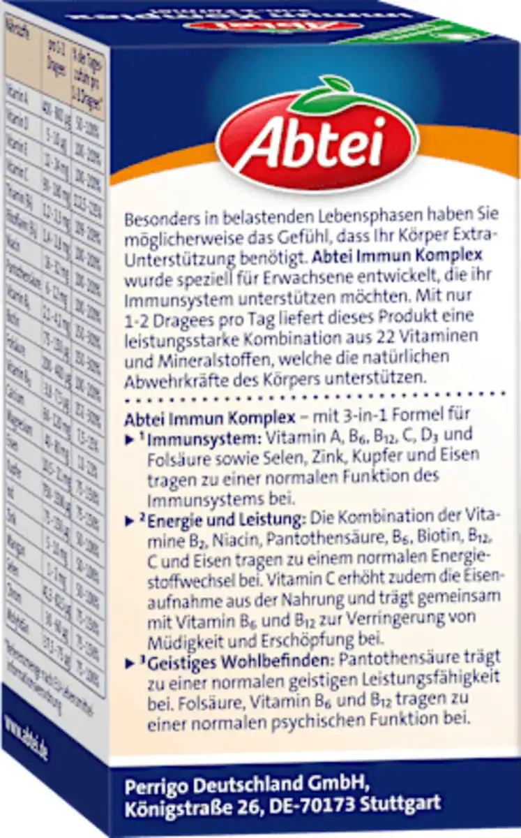 Bild 2 von Abtei Immun Komplex 40 Dragees, 28,64 g