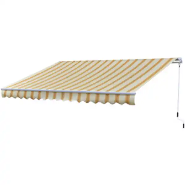 Bild 2 von GO/ON! Gelenkarmmarkise, BxT: 400 x 250 cm, zitronengelb/orange gestreift