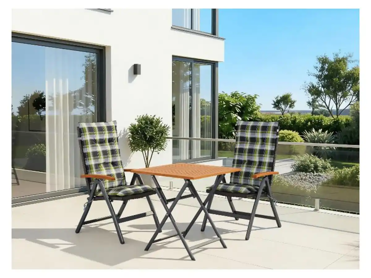 Bild 1 von LIVARNO® Geflecht-Set »Valencia«, 3-teilig - Klapptisch & 2 Klappsessel