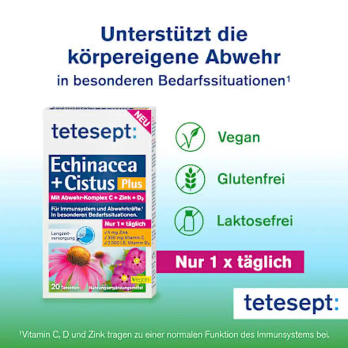 Bild 3 von tetesept Echinacea + Cistus Plus Tabletten, 20 St