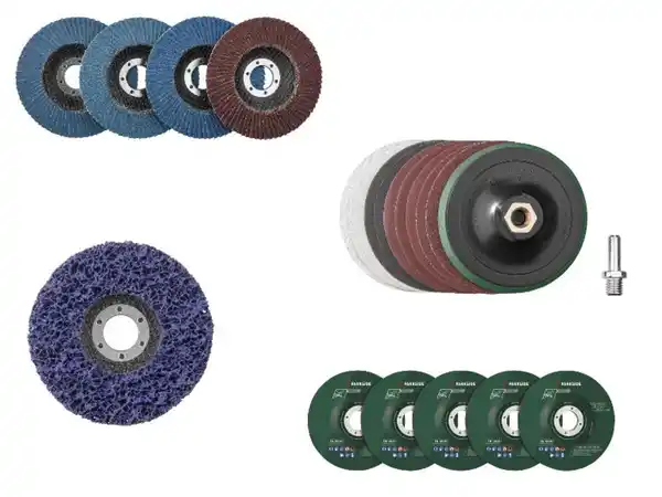Bild 3 von PARKSIDE® Fächerscheiben-Set / Klettschleifteller mit Schleifpapier-Set / Reinigungsscheibe / Schruppscheiben-Set, Ø 125 mm