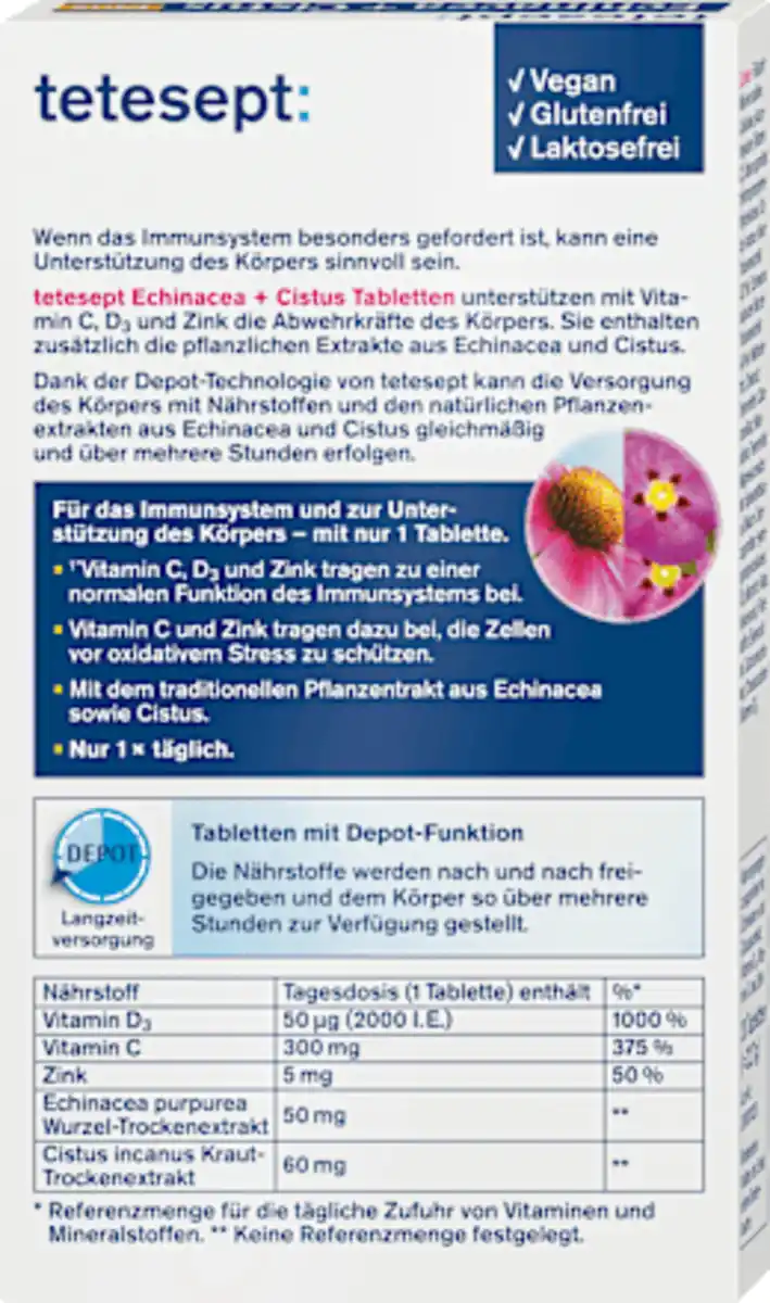 Bild 2 von tetesept Echinacea + Cistus Plus Tabletten, 20 St