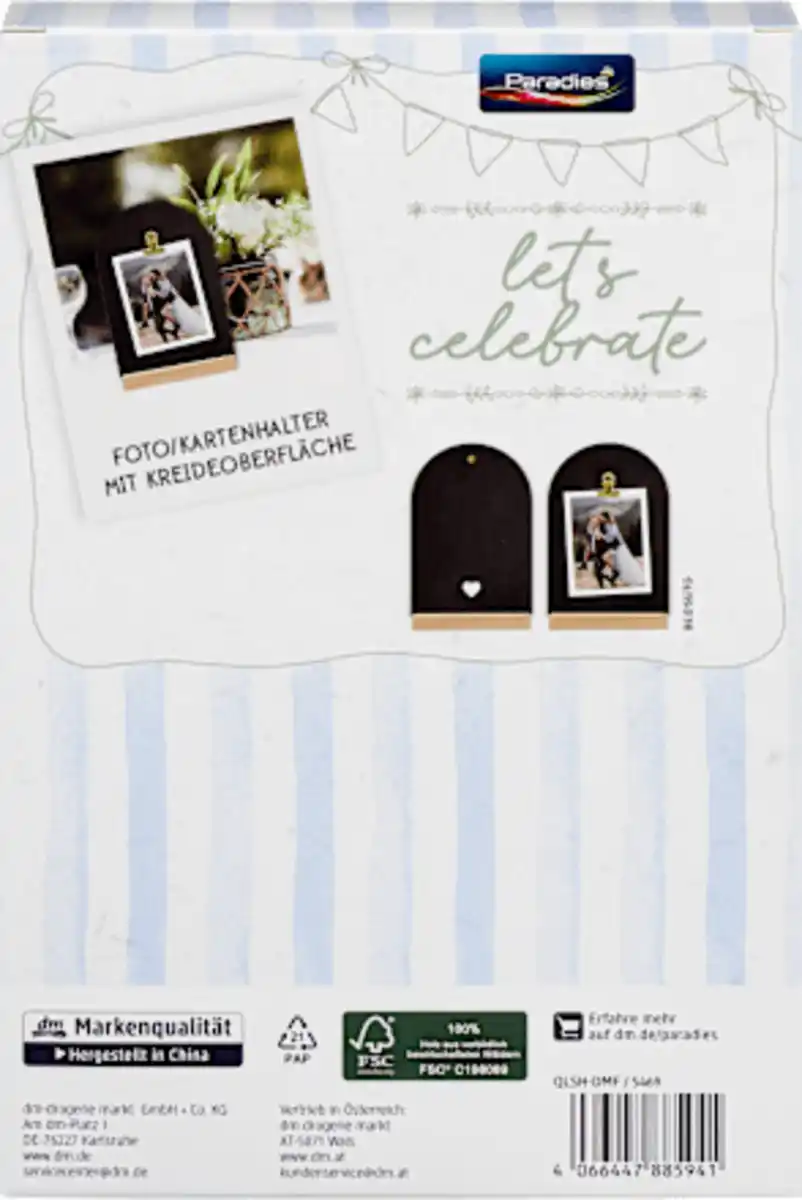 Bild 2 von Paradies Fotohalter Kreide Hochzeit, 1 St