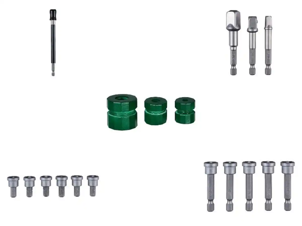 Bild 3 von PARKSIDE® Schnellverschluss-Bithalter mit Drehhülse / Vierkantadapter-Set / Trockenbau-Bit-Set / Tiefenanschlag-Set