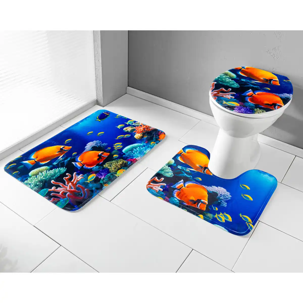 Bild 1 von Santosini Weichschaum-Badematten-Set 3-tlg.