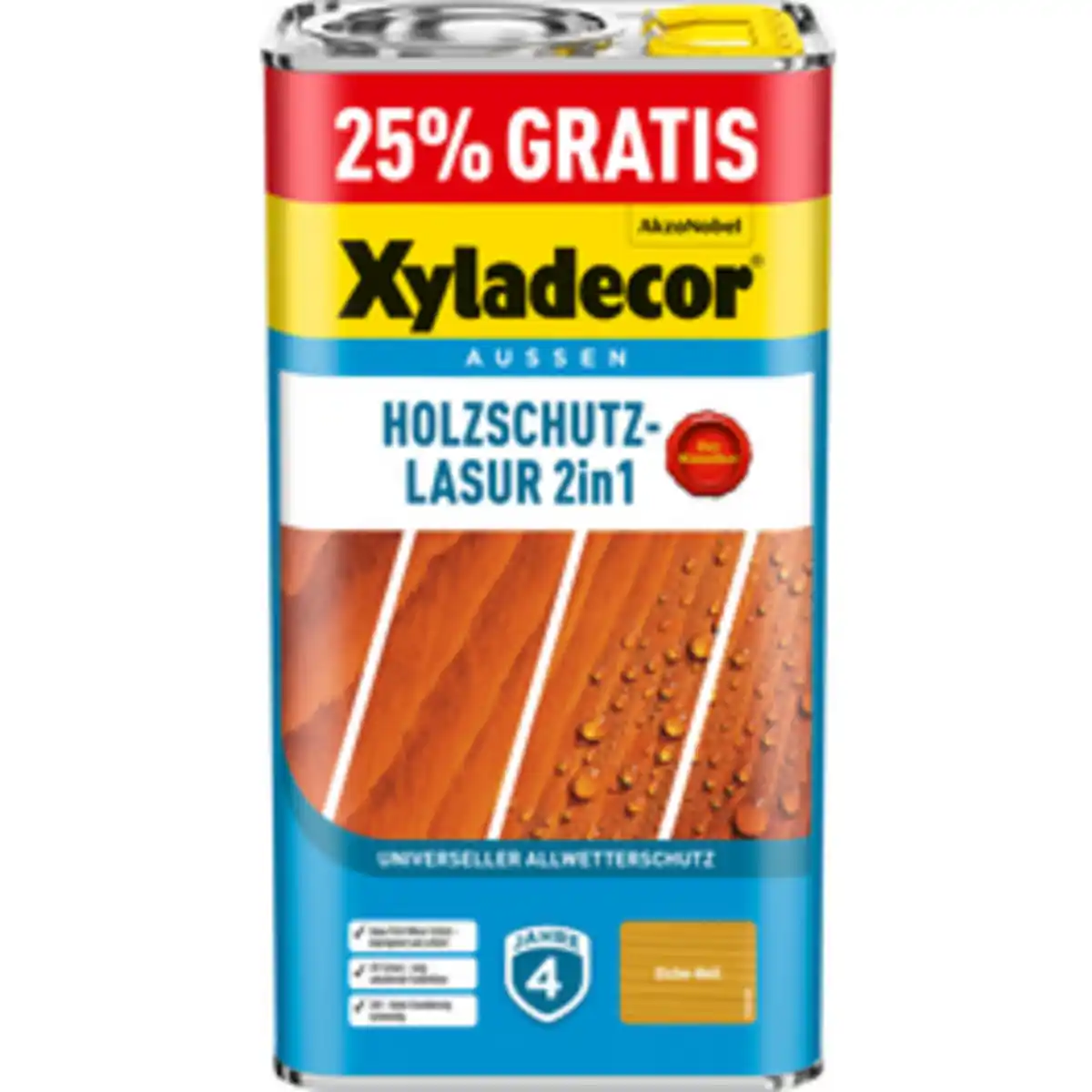 Bild 1 von XYLADECOR Holzschutz-Lasur, 2in1, 5 l, Dünnschichtlasur