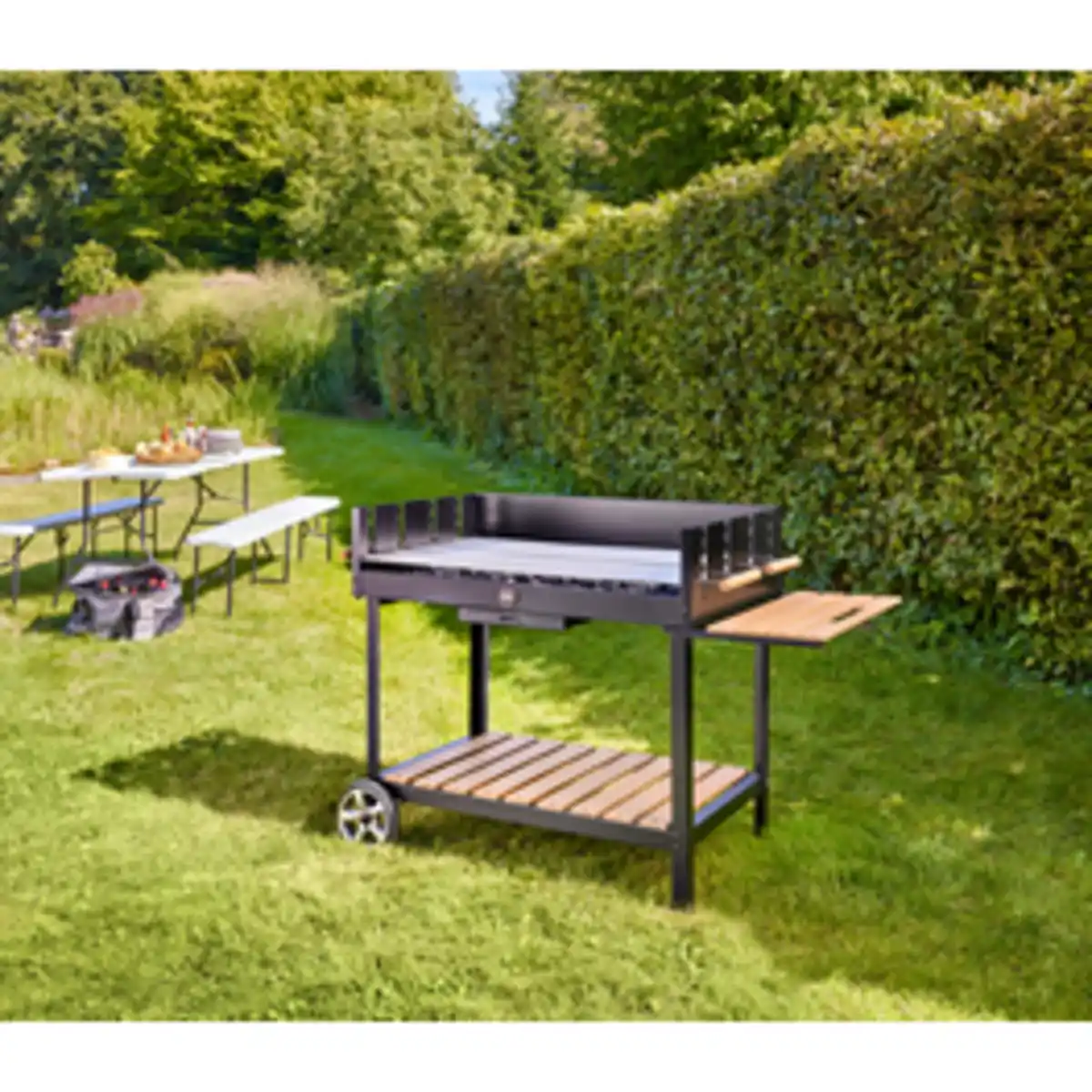 Bild 2 von BBQ Hero Holzkohlegrill, Vereinsgrill Grillfläche 99x57,5 Edelstahl