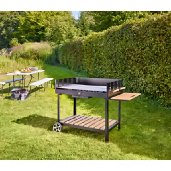 Bild 2 von BBQ Hero Holzkohlegrill, Vereinsgrill Grillfläche 99x57,5 Edelstahl