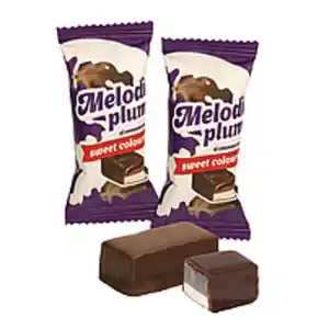 Doppelschichtkonfekt "Melodiplum" aus Gelee mit Pflaumengesc...