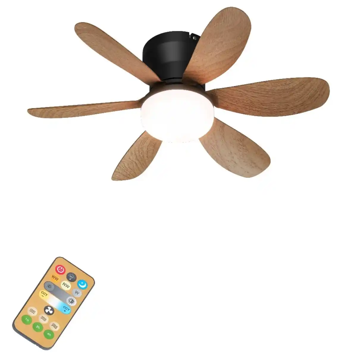Bild 1 von LED-Deckenventilator Chic holz dimmbar Ø 51 cm