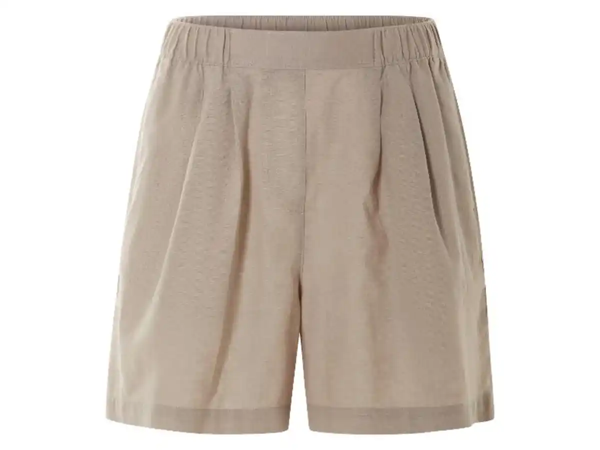 Bild 1 von ESMARA® Damen Paperbag-Shorts mit Leinen