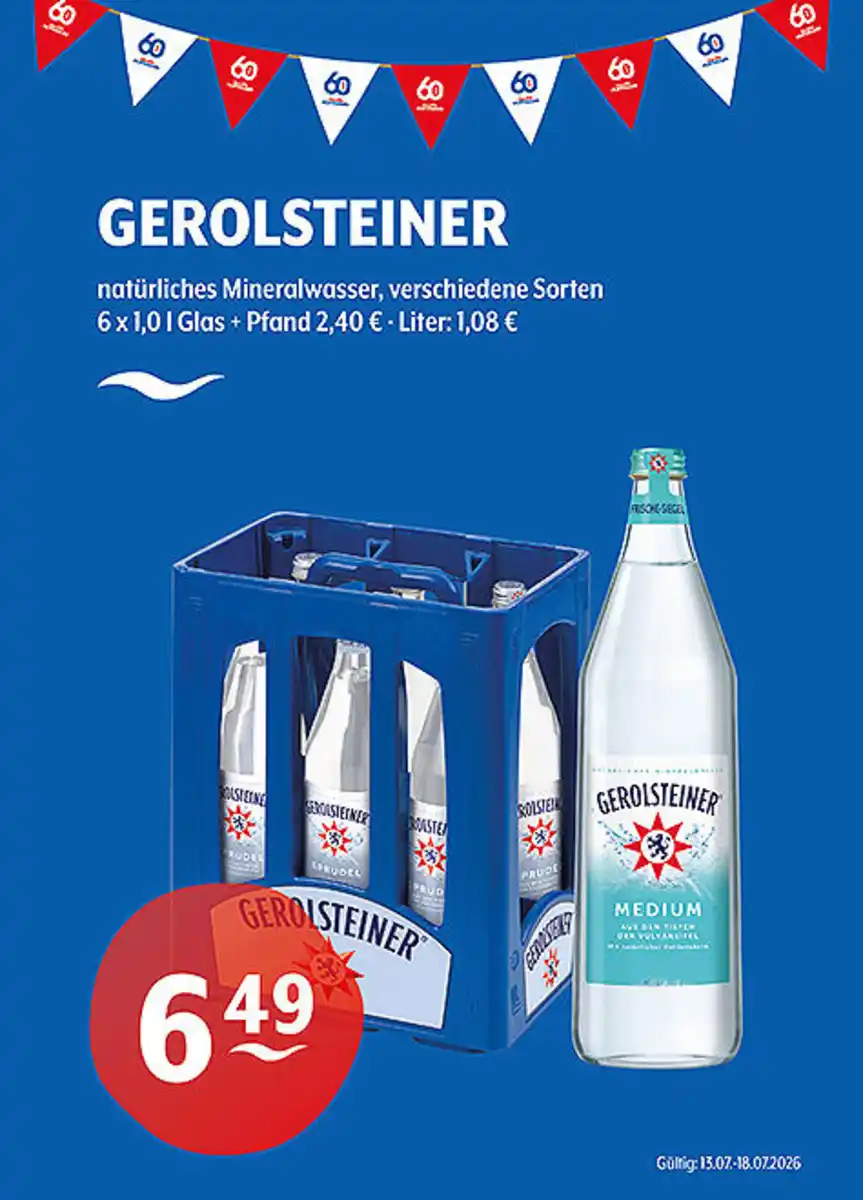 Bild 1 von GEROLSTEINER natürliches Mineralwasserverschiedene Sorten
