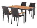 Bild 3 von LIVARNO® Geflecht-Set »Valencia«, 5-teilig - Ausziehtisch & 4 Stapelstühle
