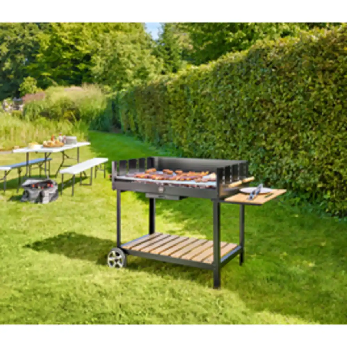 Bild 3 von BBQ Hero Holzkohlegrill, Vereinsgrill Grillfläche 99x57,5 Edelstahl