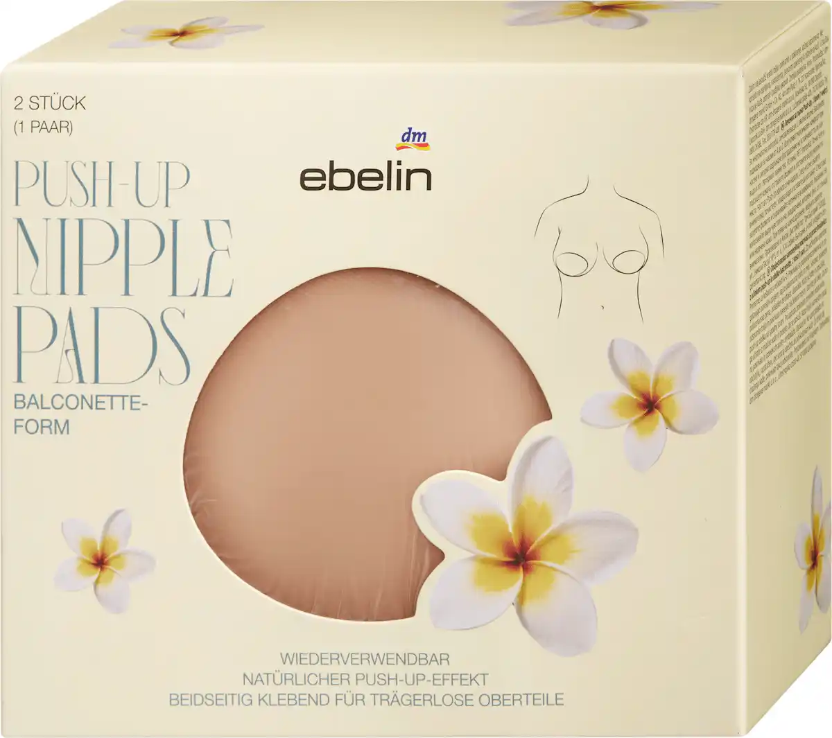 Bild 1 von ebelin Bandeau Push-up Nipple Polster Touch of Summer (1 Paar)