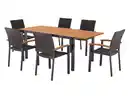 Bild 3 von LIVARNO® Geflecht-Set »Valencia«, 7-teilig - Ausziehtisch & 6 Stapelstühle