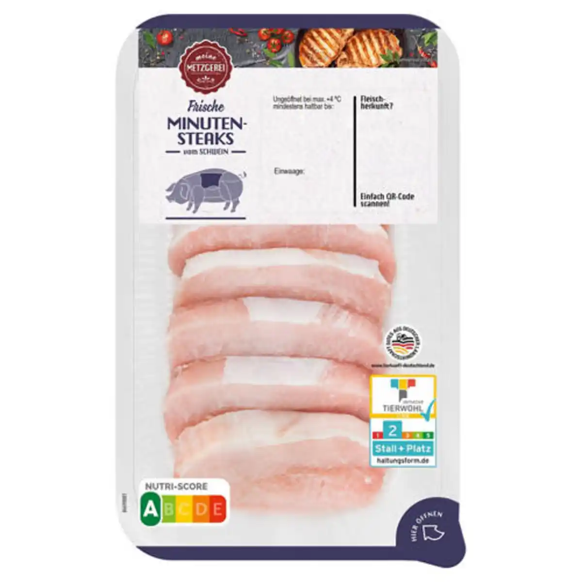 Bild 1 von MEINE METZGEREI Schweine-Minutensteaks 400 g