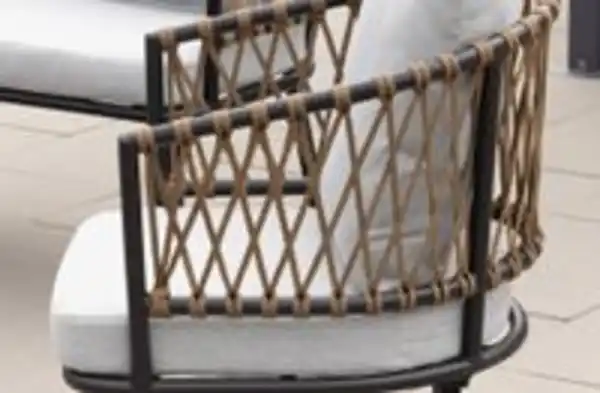 Bild 3 von 11tlg. Lounge-Set BARI aus Aluminium und Rope-Geflecht inkl. Polsterauflage - Grau