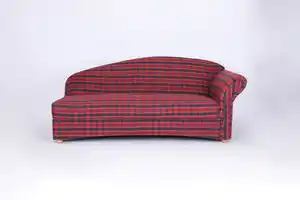 3-Sitzer Sofa Loretta mit rechter Armlehne, ca. 193 x 83 x 85 cm – Rot Kariert